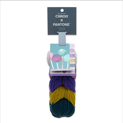 Caron Pantone X Purple Pops 5-Color Knitting & Crochet Yarn