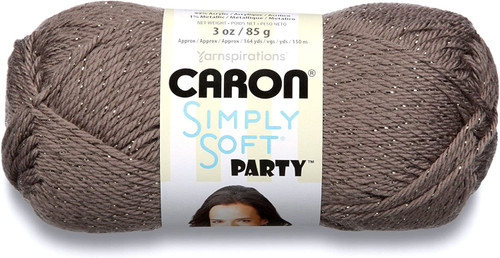 Caron Simply Soft Party Chocolate Sparkle Acrylic Knitting & Crochet Yarn