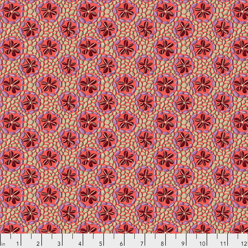 Free Spirit Odile Bailloeul Land Art Stone Flower Rose Fabric by The Yard