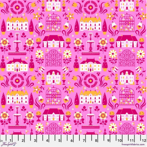 Free Spirit Stacy Peterson Belle Epoque Mannered Pink Cotton Fabric By Yard