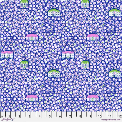 Free Spirit Stacy Peterson Belle Epoque Chateau Violet Cotton Fabric By Yard