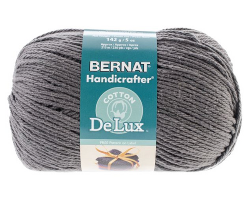 Bernat Handicrafter Delux Cotton Rustic Gray Knitting & Crochet Yarn