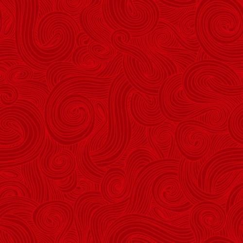 Studio E Just Color! Swirl Red Delicious Cotton Fabric By The Yard