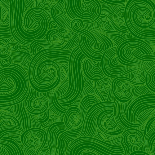 Studio E Just Color! Swirl Green Cotton Fabric By The Yard