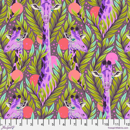 Free Spirit Tula Pink Everglow Neck For Days Mystic Cotton Fabric By The Yard