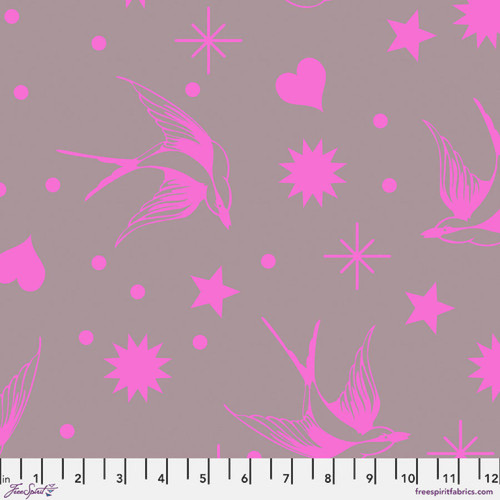 Free Spirit Tula Pink True Colors Neon Fairy Flakes Mystic Cotton Fabric By Yd