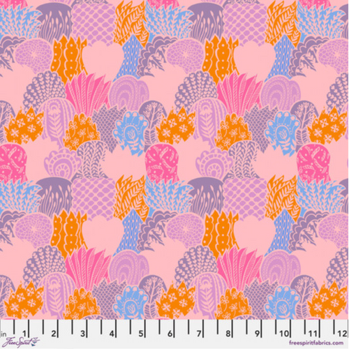 Free Spirit Anna Maria Horner Brave Scales Pink Cotton Fabric By The Yard