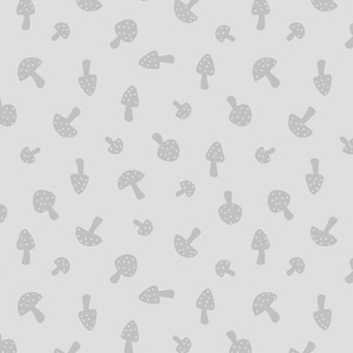 Blank Quilting Gray Scale Mushrooms Gray Cotton Fabric By The Yard