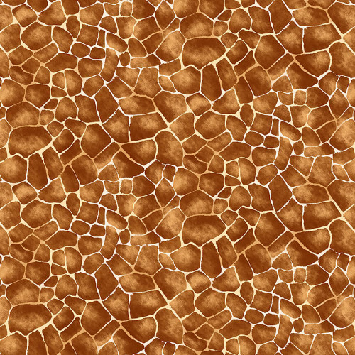 Blank Quilting Skin Deep Giraffe Skin Med Brown Cotton Fabric By The Yard