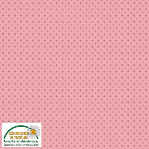 Stof European Quilting Best Bits Stars Pink Cotton Fabric By The Yard