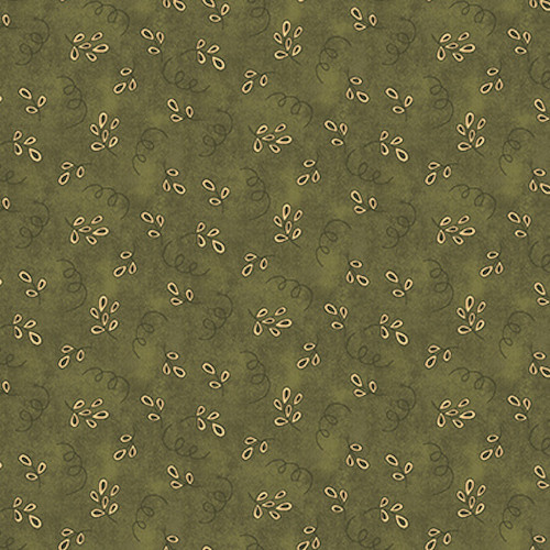 Blank Quilting Ashton Collection Teardrop Floral Green Cotton Fabric By The Yard