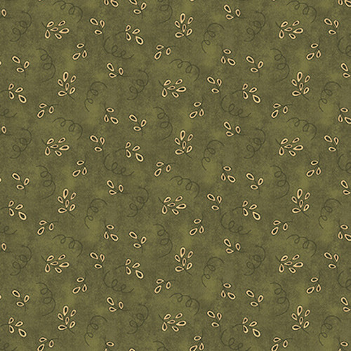 Blank Quilting Ashton Collection Teardrop Floral Green Cotton Fabric By The Yard