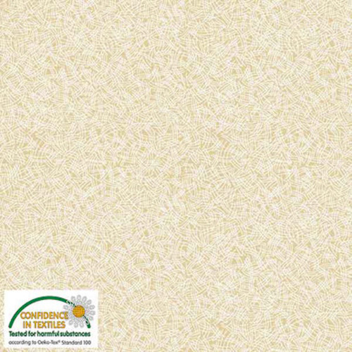 Stof European Colour Harmony Hash Marks White Beige Cotton Fabric By The Yard