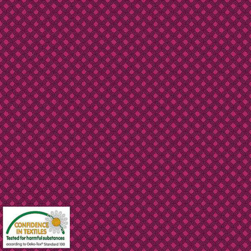 Stof Quilters Combination Graphic Design Pink Cotton Fabric By The Yard