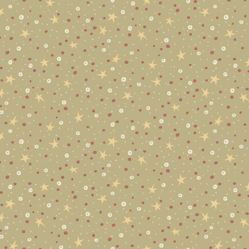 Henry Glass O Christmas Tree Tiny Stars & Dots Sage Fabric By The Yard