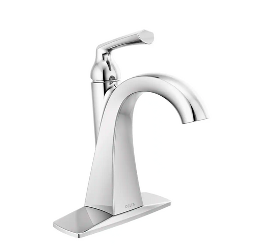 Delta 15899LF Chrome Pierce 1-Handle Single Hole 4" Centerset Bath Faucet