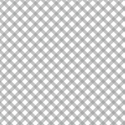 Henry Glass Fresh Picked Lemons Diagonal Plaid Grey Cotton Fabric By The Yard