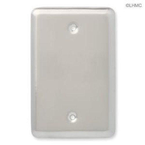 126441 Satin NIckel Stamped Blank Cover Wall Plate