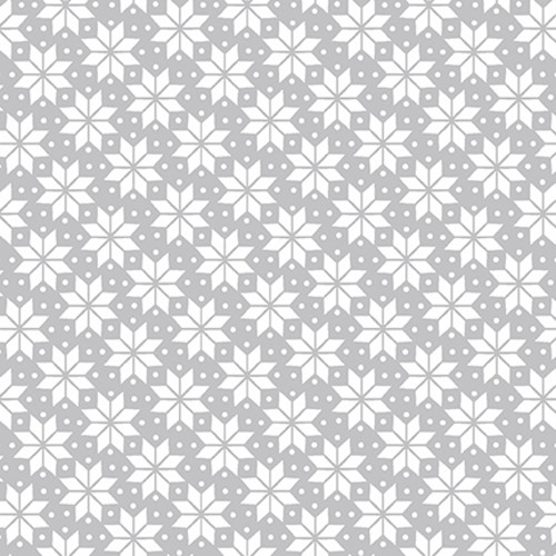StudioE Merry Town Set Flakes Gray Cotton Fabric By The Yard