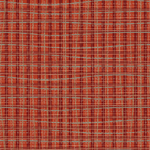 Henry Glass Countdown To Christmas Wonky Plaid Red Fabric By The Yard