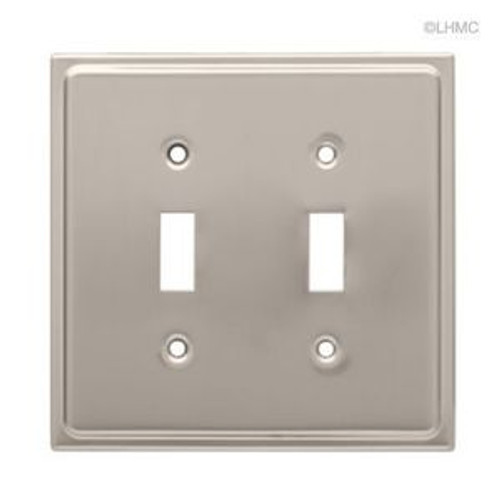 126365 Satin Nickel Country Fair Double Switch Cover Wall Plate