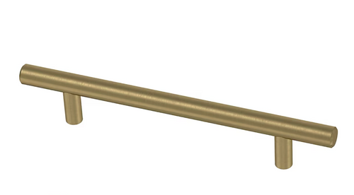 Brainerd BAR128W-117 Modern Gold Bar Cabinet Drawer Pull 5 1/16" Center to Center