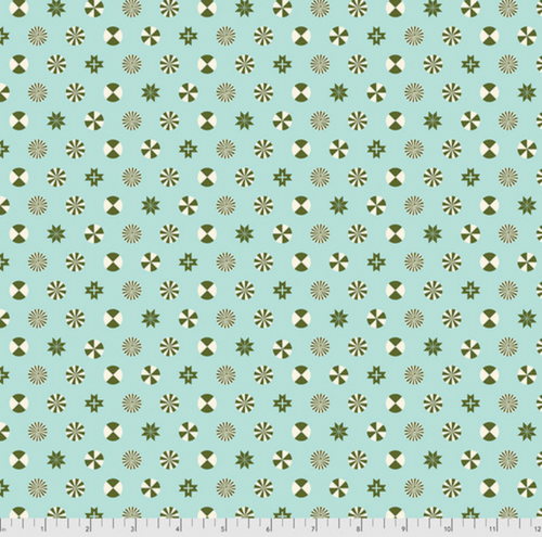 Tula Pink Holiday Homies Peppermint Stars Pine Fresh Cotton Flannel Fabric By Yard