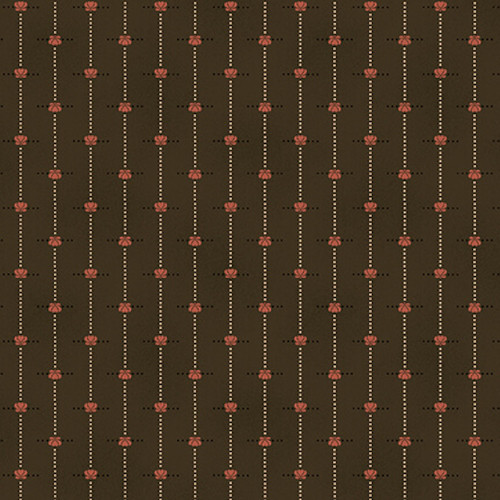 Henry Glass Chocolate Covered Cherries Striped Heart Chocolate Cotton Fabric By Yard