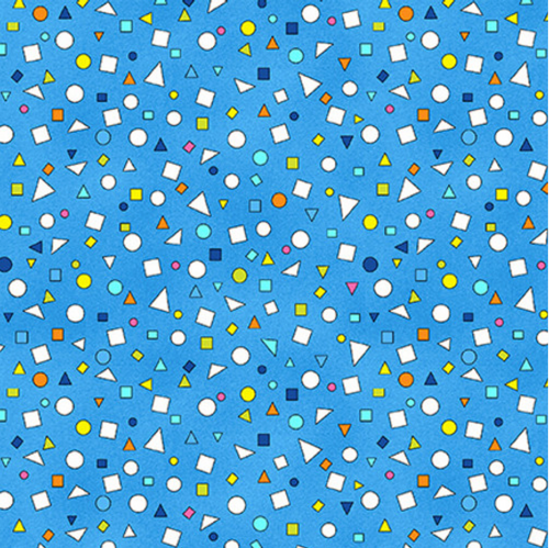 Studio E It's Elementary Mini Geo Lt Blue Cotton Fabric By The Yard