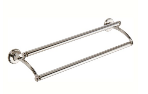 Ginger Designer Bath Circe 24" Double Towel Bar Satin Nickel