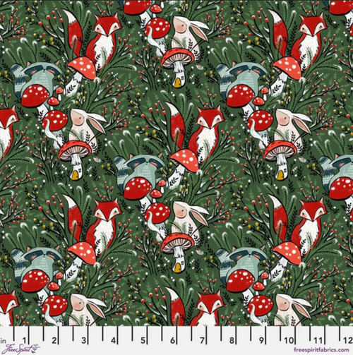 Free Spirit Cori Dantini Enchanted Forest In The Thick Of It Evergreen Cotton Fabric By Yd