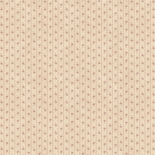 Henry Glass Memories in Redwork Tiny Coral Sand Cotton Fabric By The Yard