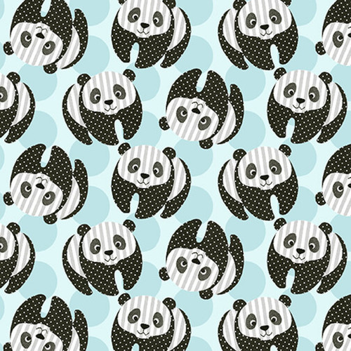 Studio E At The Zoo Tossed Panda Bear Multi Cotton Fabric By Yard
