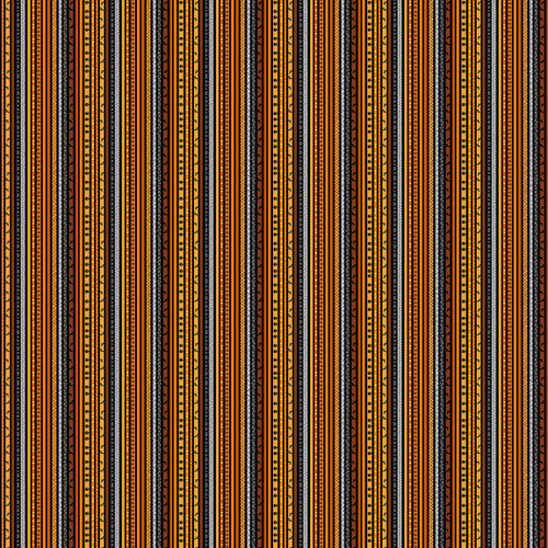 Studio E Midnight Magic Mini Stripe Orange Cotton Fabric By The Yard