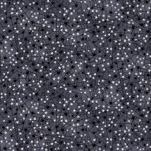 Studio E Midnight Magic Cobwebs Midnight Cotton Fabric By The Yard