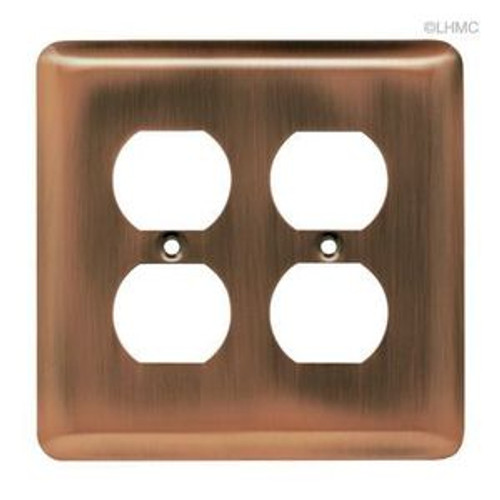 Stamped Ant Copper Double Duplex Outlet Switch Cover