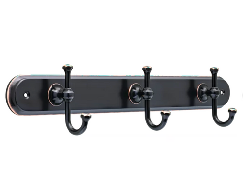 Liberty R39304-GFB 18 Rustic Wire Hook Rail Black & Graywash Finish -  Flying Bulldogs, Inc.