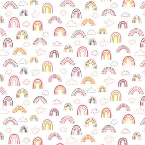 Studio E Porkopolis Rainbows Multi Cotton Fabric by The Yard