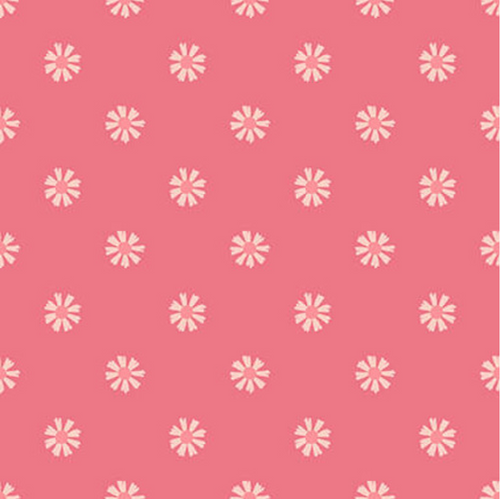 Studio E Porkopolis Monotone Small Floral Pink Cotton Fabric by The Yard
