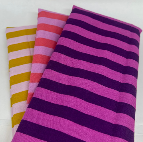 Free Spirit Tula Pink All Stars Tent Stripe Cotton Fabric Half Yard Bundle