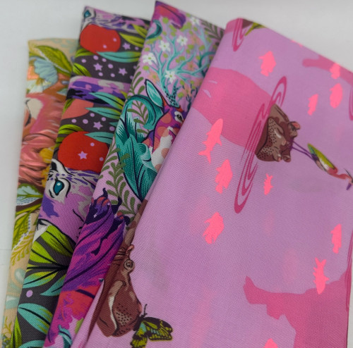Free Spirit Tula Pink Everglow Assorted Fabric Half Yard Bundle