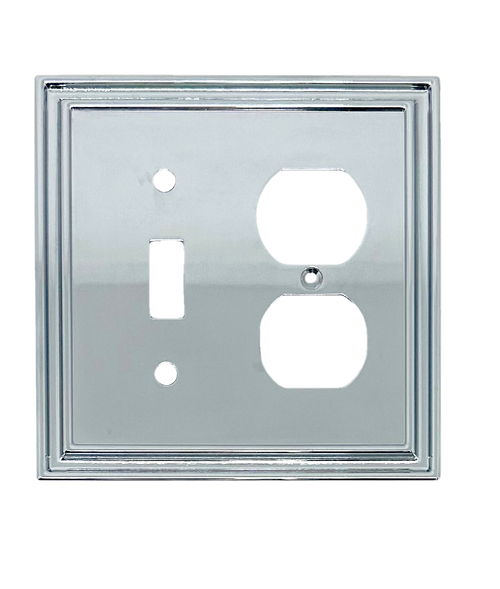 Liberty W36283-PC Silverton Single Switch Duplex Outlet Cover Plate Polished Chrome