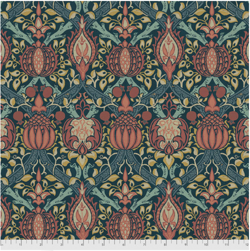 Free Spirit Morris & Co Granada Indigo Cotton Fabric By The Yard