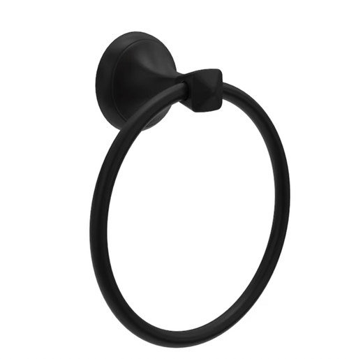 Delta ESA46-MB Esato Bath Towel Ring Matte Black Finish