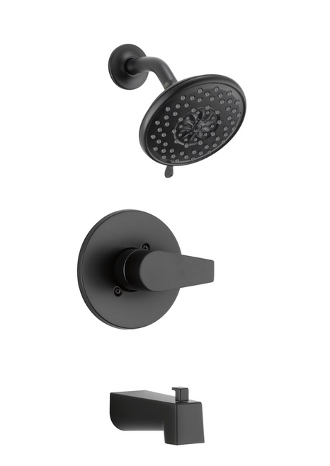 Peerless PTT14419-BL-R Xander Matte Black 1-Handle Tub & Shower Trim  (Valve Not Included)