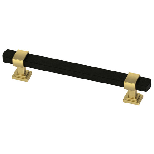 Liberty P39066C-370 6 5/16" Wrapped Square Black & Brushed Brass Cabinet & Drawer Pull