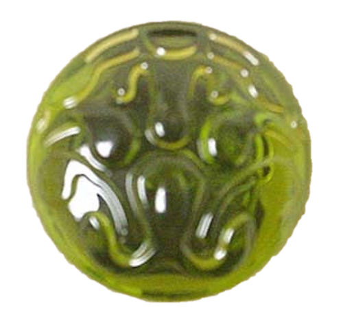 P31219C-MGN Moss Green Acrylic Satin Nickel Scroll Knob Drawer Pull