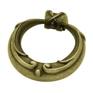 PN1512ABT 52mm French Lace Ring Drawer Pull Tumbled Antique