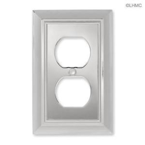 126299 Chrome Architect Single Duplex Outlet Cover Wall Plate