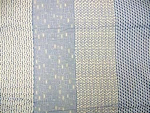 Blue/Blue Quilt Square Running 8ths Cotton Fabric By Yd